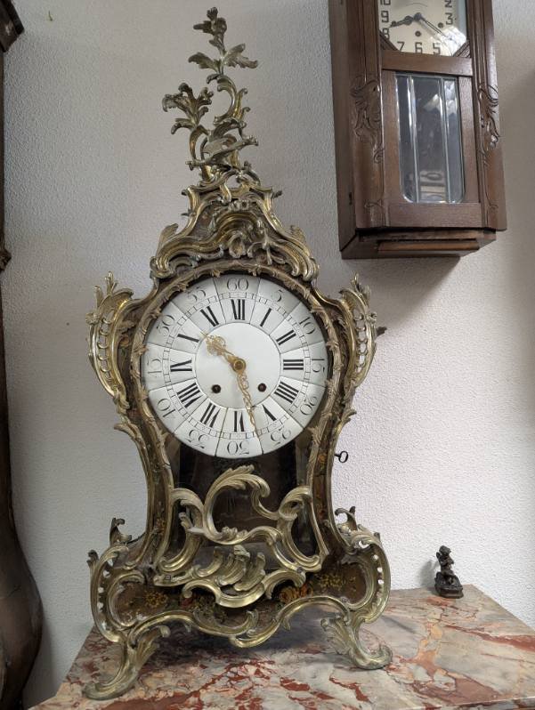 Pendule portique Empire — réparation horloge ancienne Bordeaux